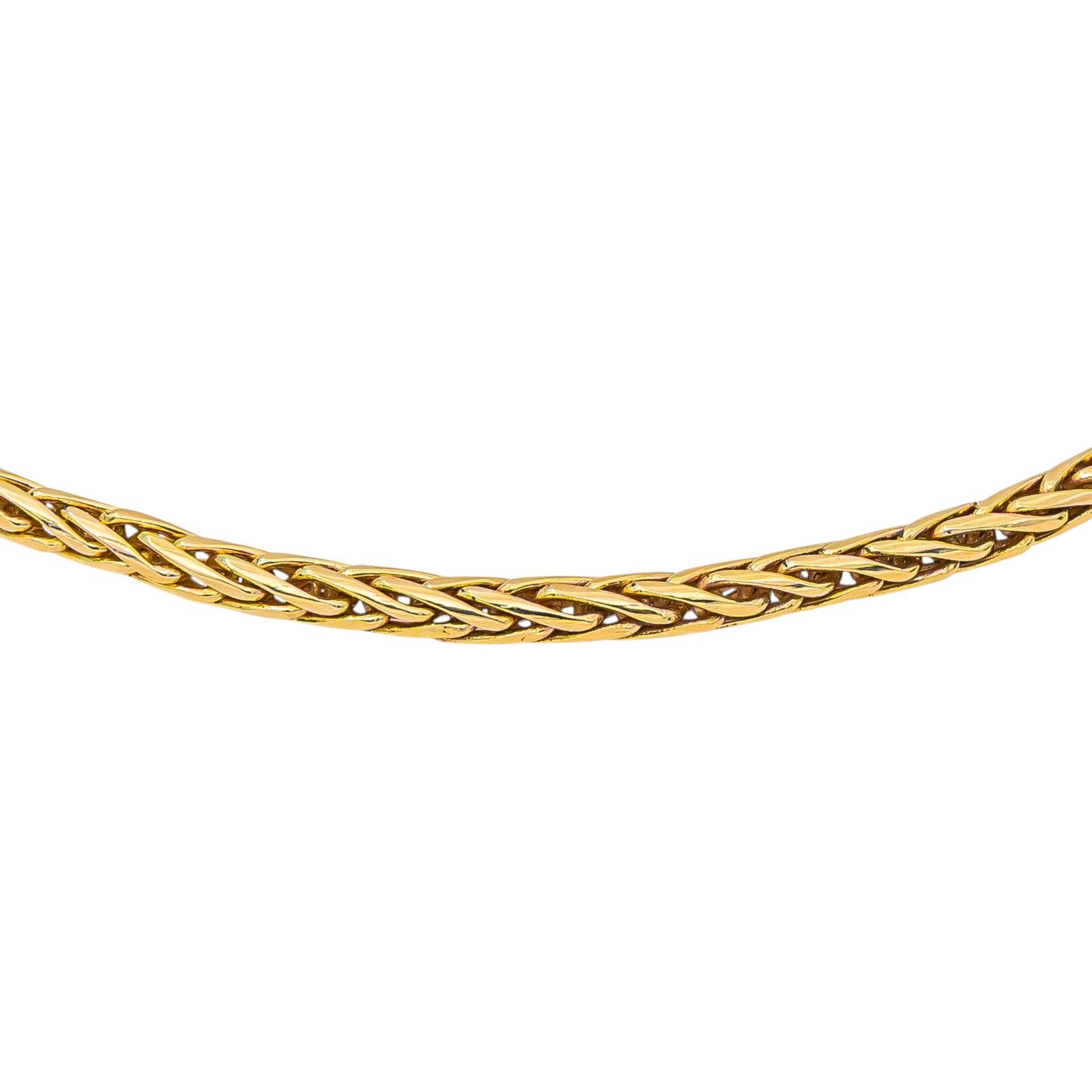 Collier Maille palmier Or jaune