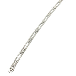 CHIMENTO Link Bracelet in White Gold and Diamonds