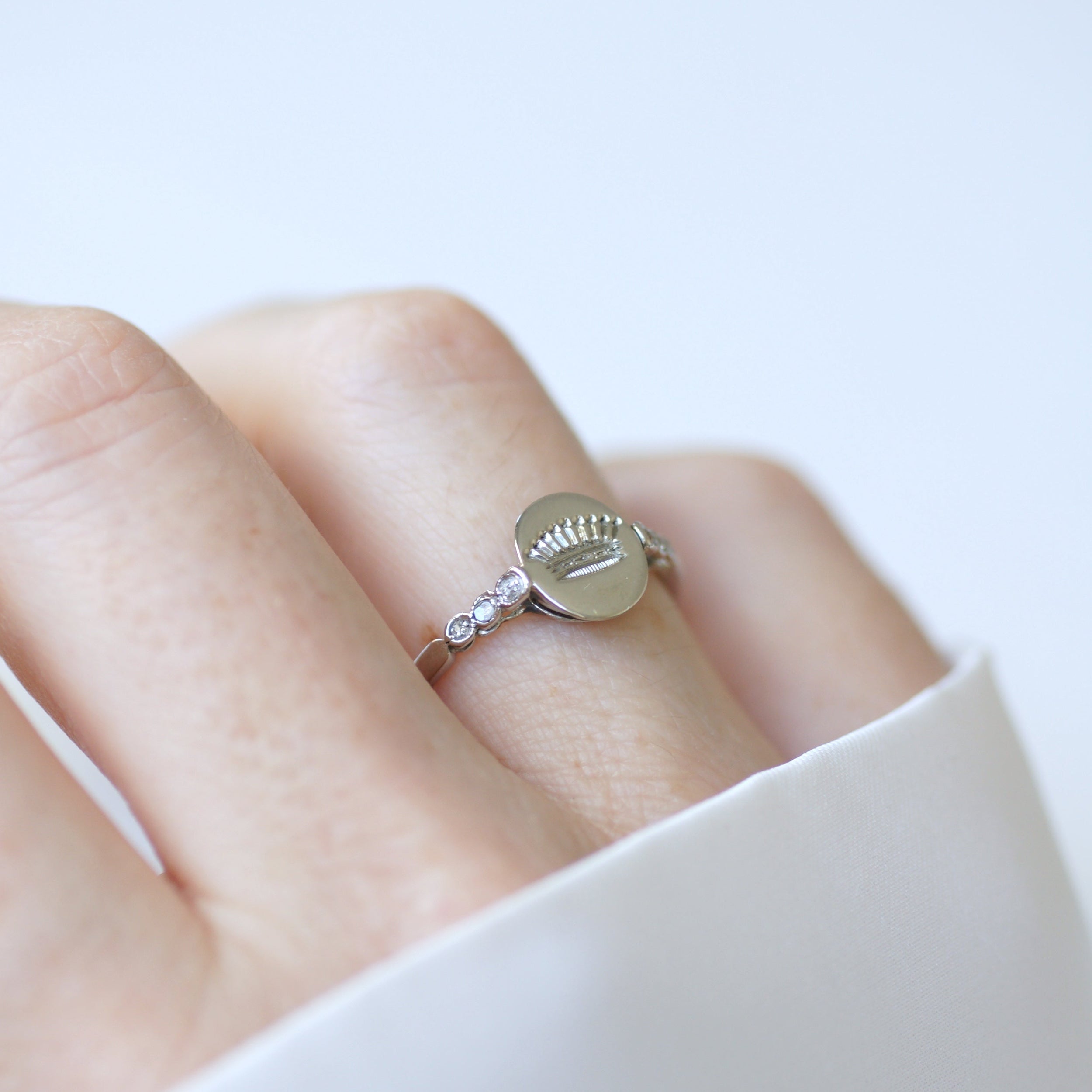Bague en platine et diamants