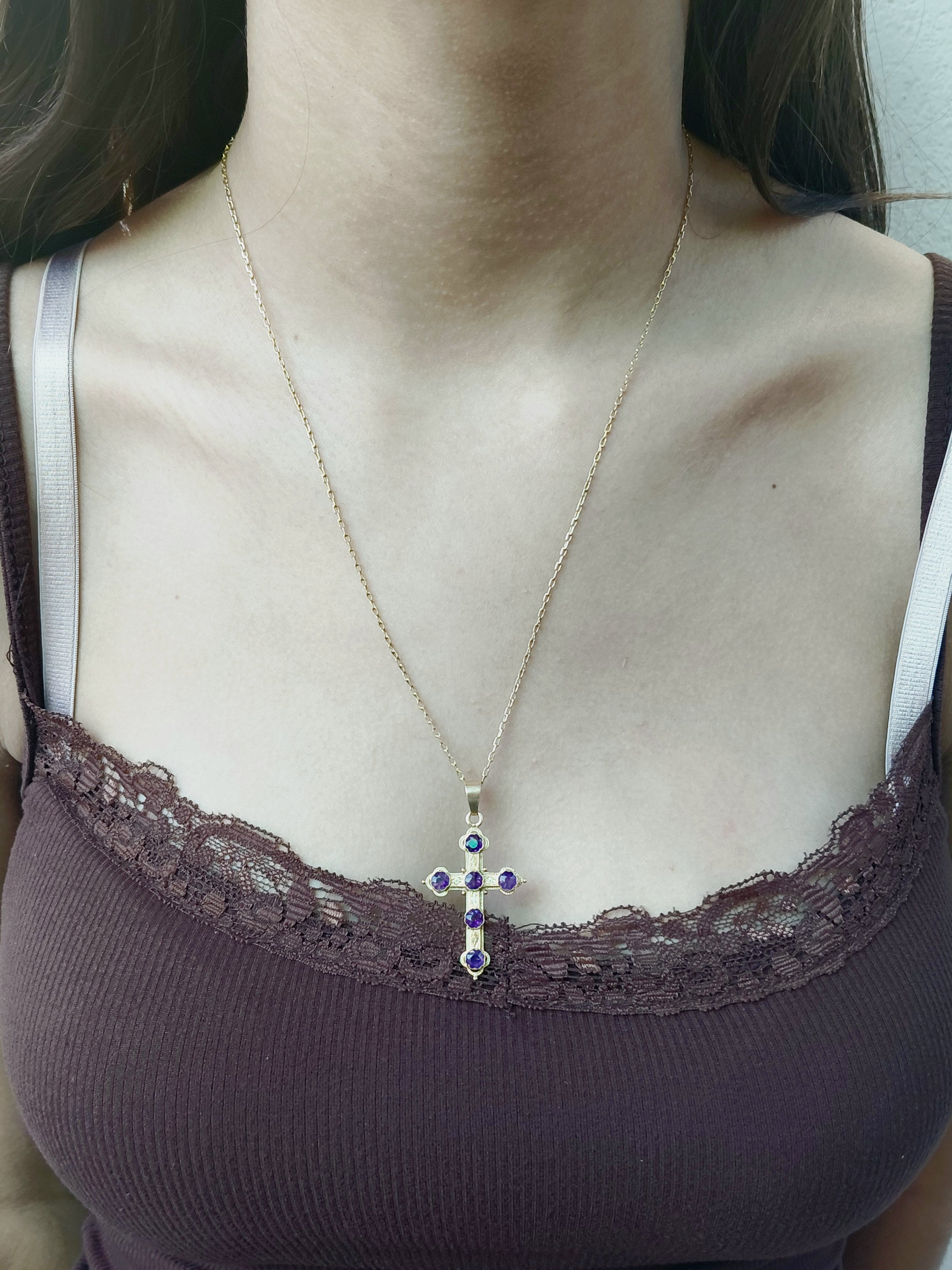 Gold and Amethyst Cross