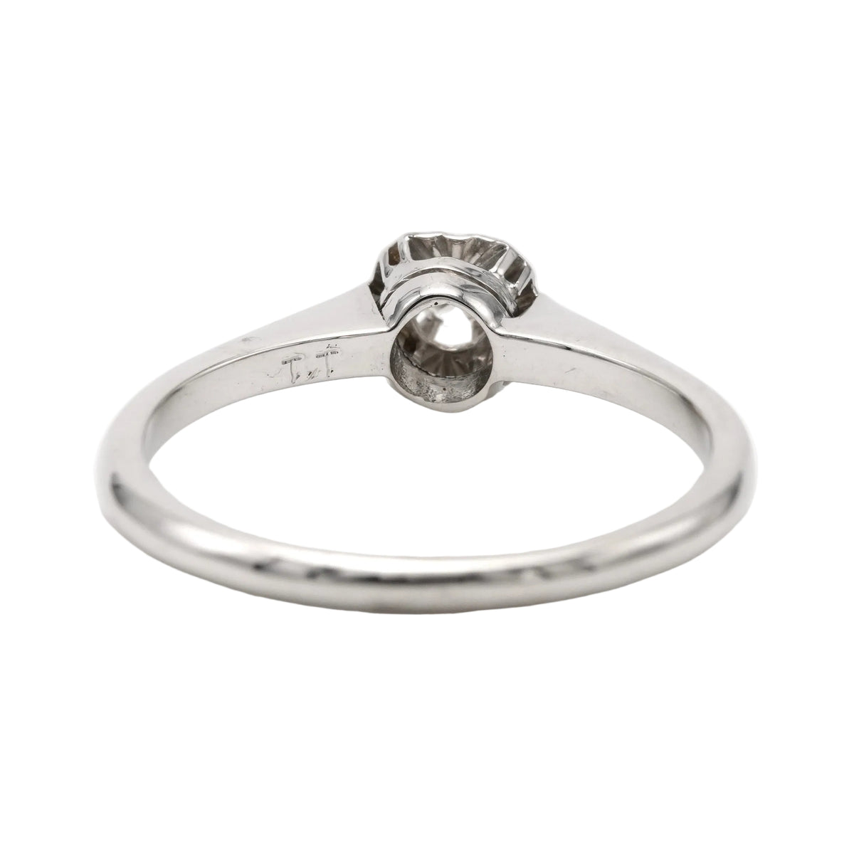 White Gold Solitaire Ring with Diamond