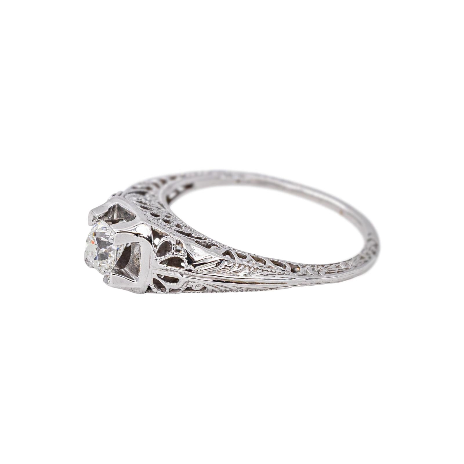 White Gold Solitaire Diamond Ring