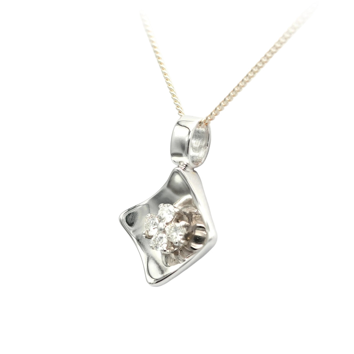 White Gold and Diamond Pendant