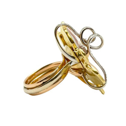 RIVALTA Cocktail Ring in white gold, yellow gold, rose gold, Enamel, and Diamonds