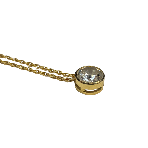 Yellow Gold and Diamond Pendant Necklace