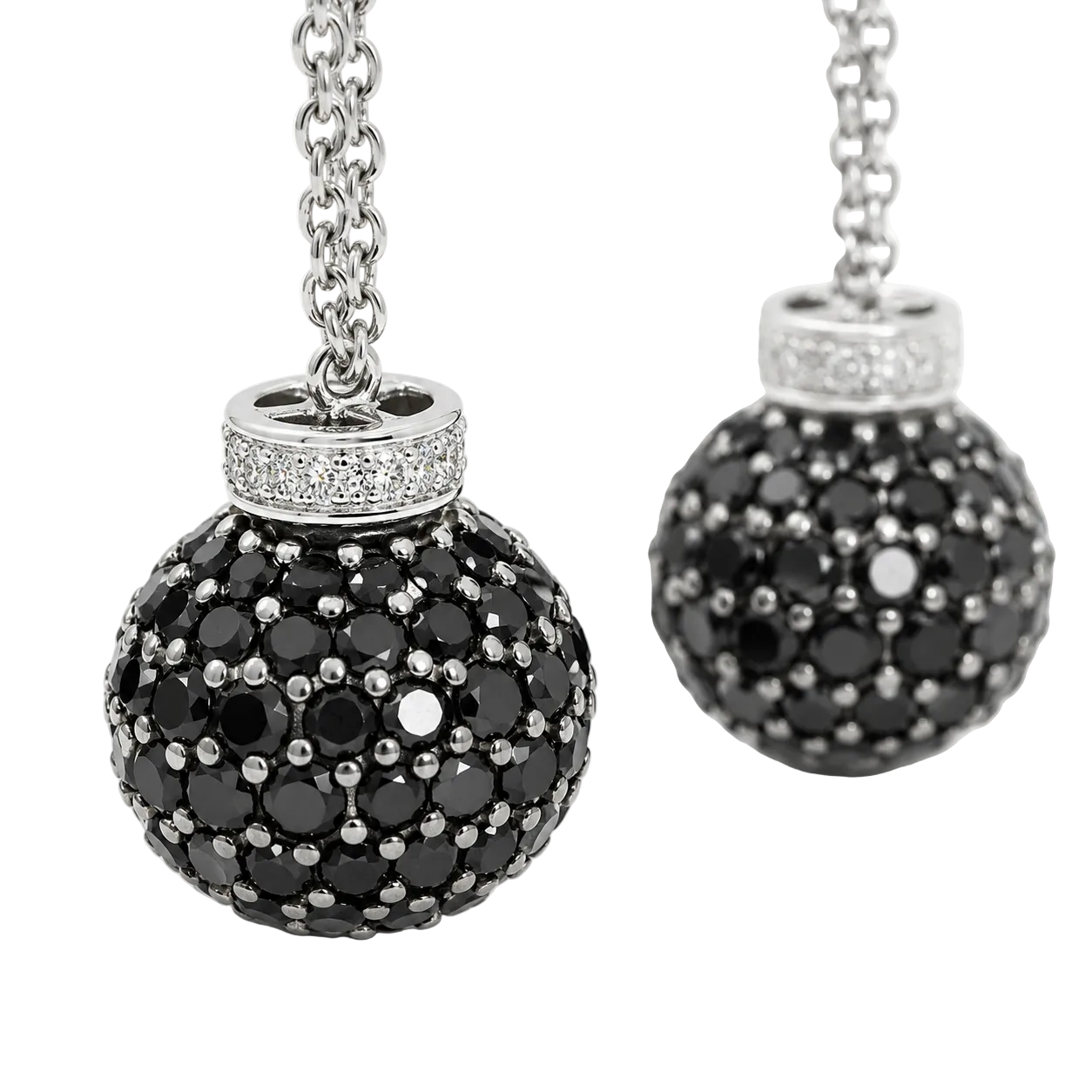 White Gold and Diamond Dangle Earrings