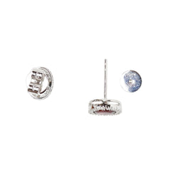 White Gold, Ruby, and Diamond Earrings