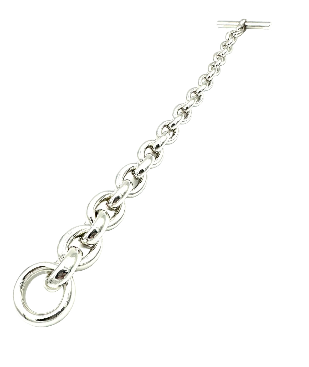HERMÈS "Crescendo" Silver Link Bracelet