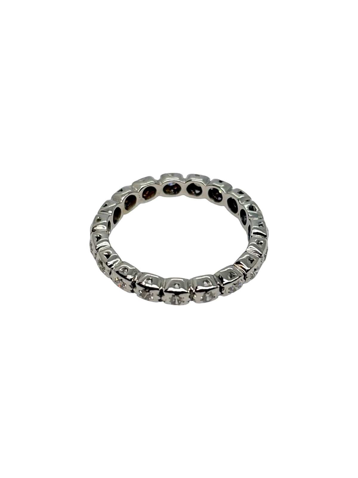 White Gold and Diamond Wedding Band