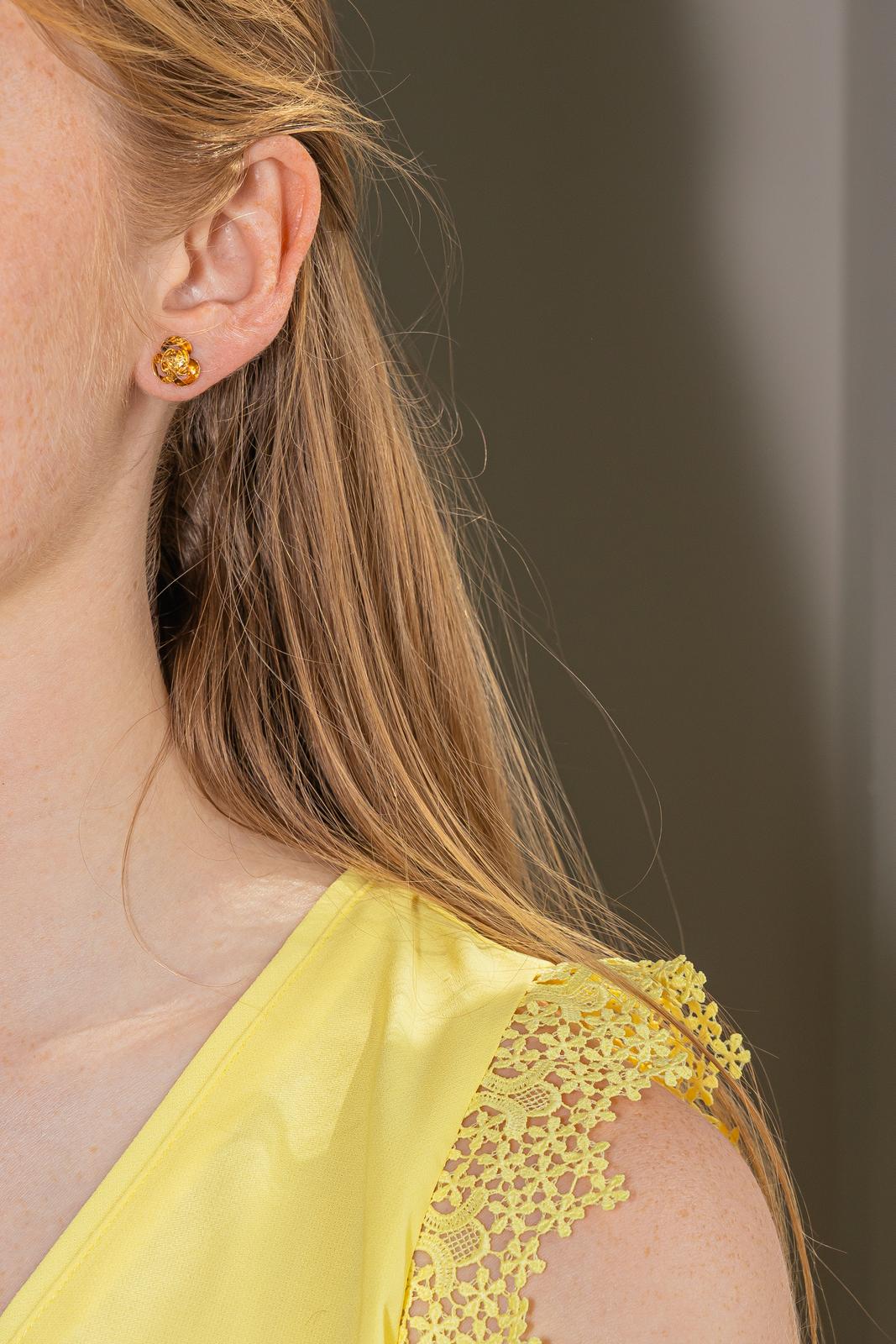 Boucles d'oreilles Puces Or rose