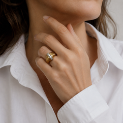 Dôme Ring in Rose Gold and Diamonds