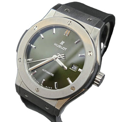 HUBLOT "Classic Fusion" Watch in Titanium and Rubber