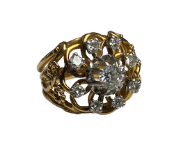 Yellow Gold and Diamond Dome Ring