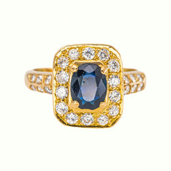 Yellow Gold Sapphire Ring