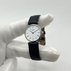 LONGINES "La Grande Classique" Watch in Stainless Steel and Leather
