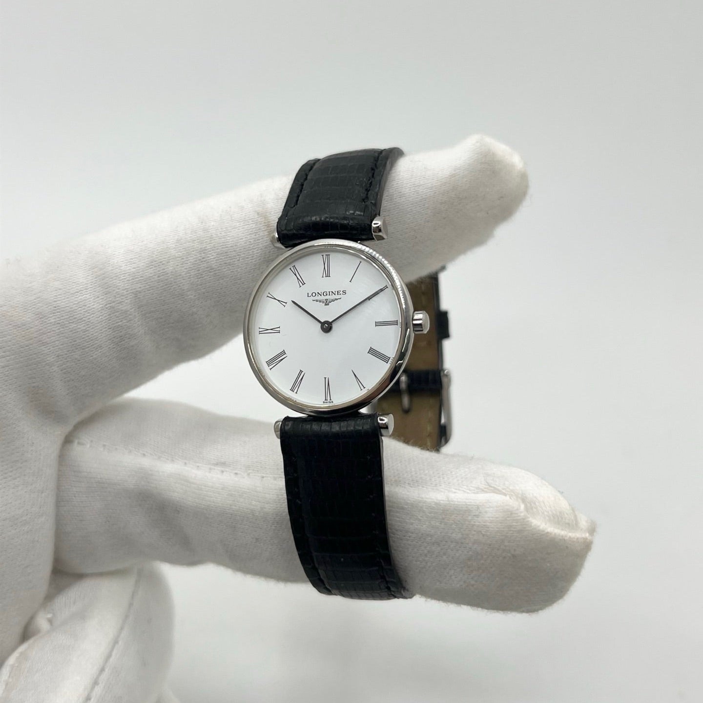LONGINES "La Grande Classique" Watch in Stainless Steel and Leather