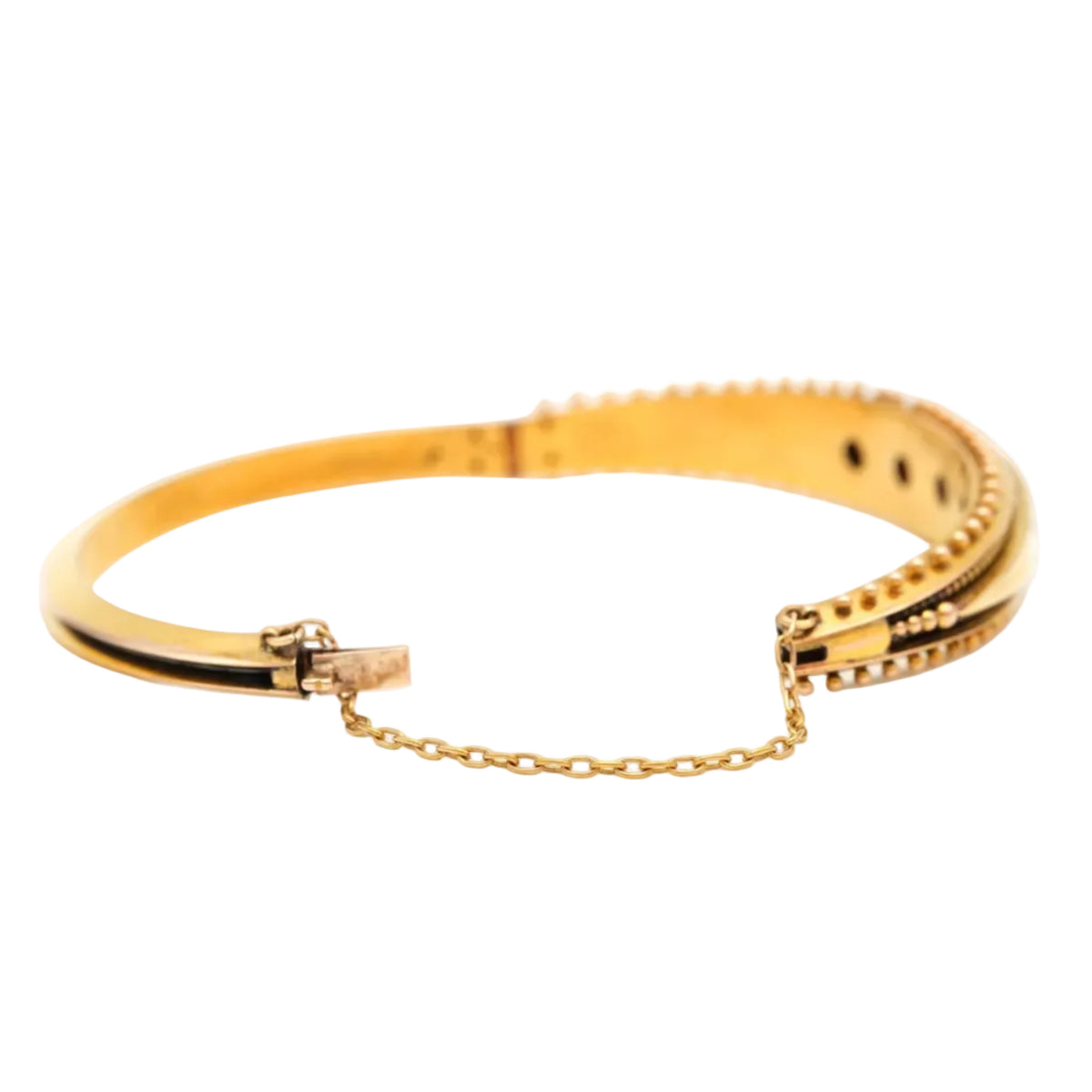 Yellow Gold and Diamond Bangle Bracelet