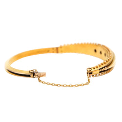 Yellow Gold and Diamond Bangle Bracelet
