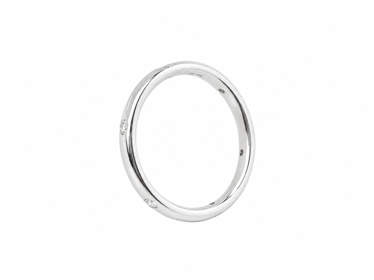 POMELLATO "Lucciole" Wedding Band in White Gold and Diamonds