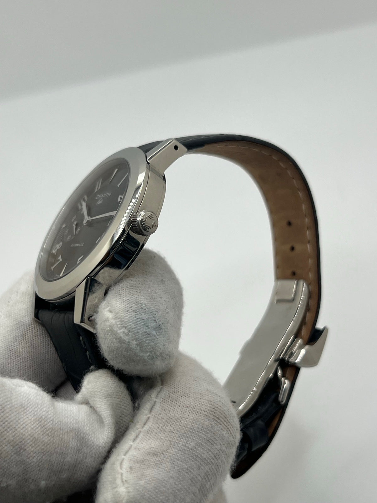 Watch ZENITH "Port Royal" in steel and leather
