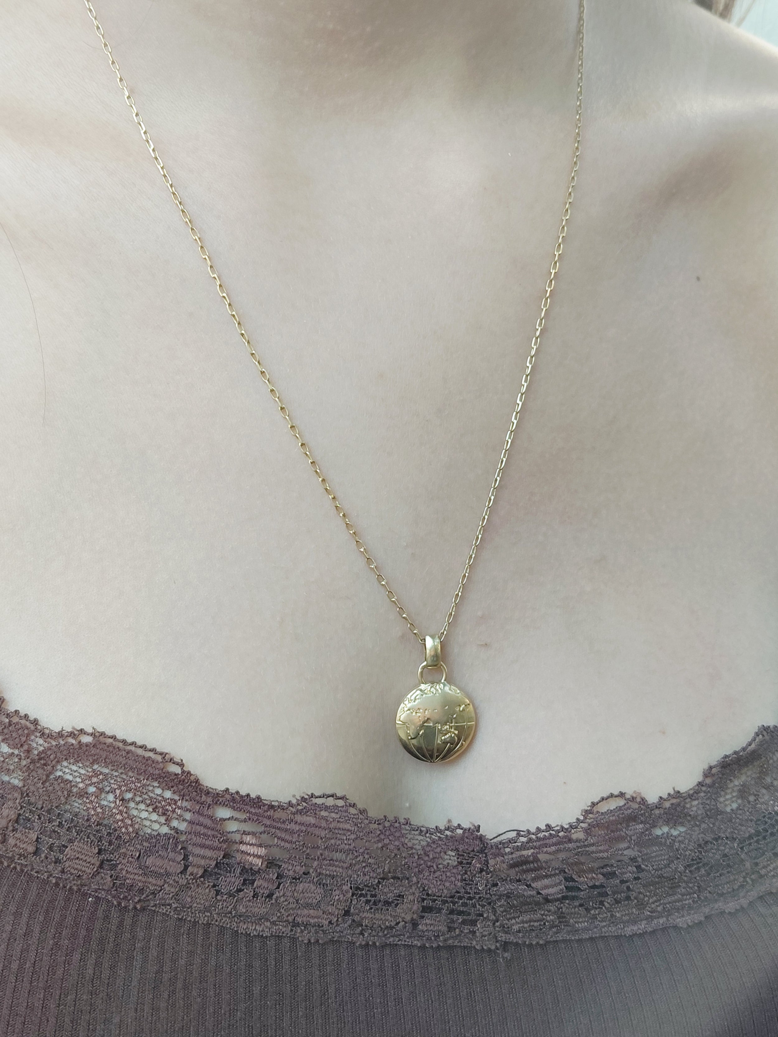 Yellow Gold Globe Pendant