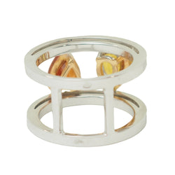 Toi & Moi Ring in White gold, Sapphires and Diamonds