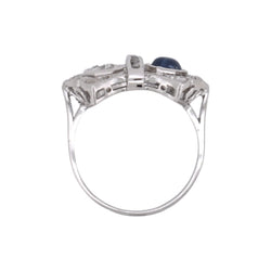 Toi & Moi Ring in White gold, Sapphire and Diamonds