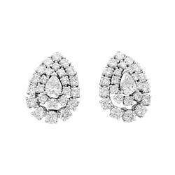 BOUCHERON Clip-On Earrings in white gold, Platinum, and Diamonds
