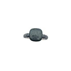 POMELLATO "Nudo" Ring in rose gold, titanium, obsidian, and black diamonds