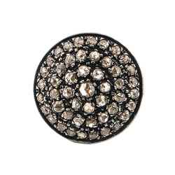 Cocktail Ring in Yellow Gold, Silver, and Diamonds