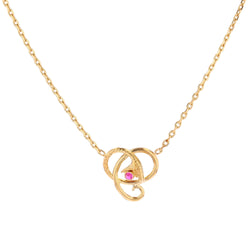 Yellow Gold and Ruby Pendant Necklace