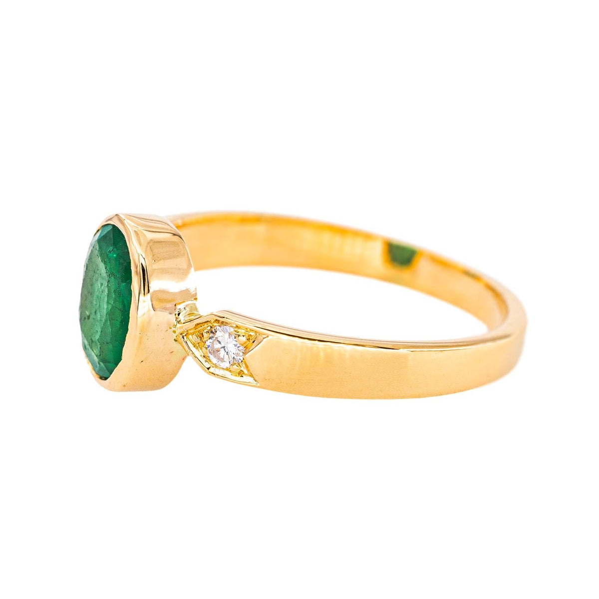 Bague Or jaune Emeraude