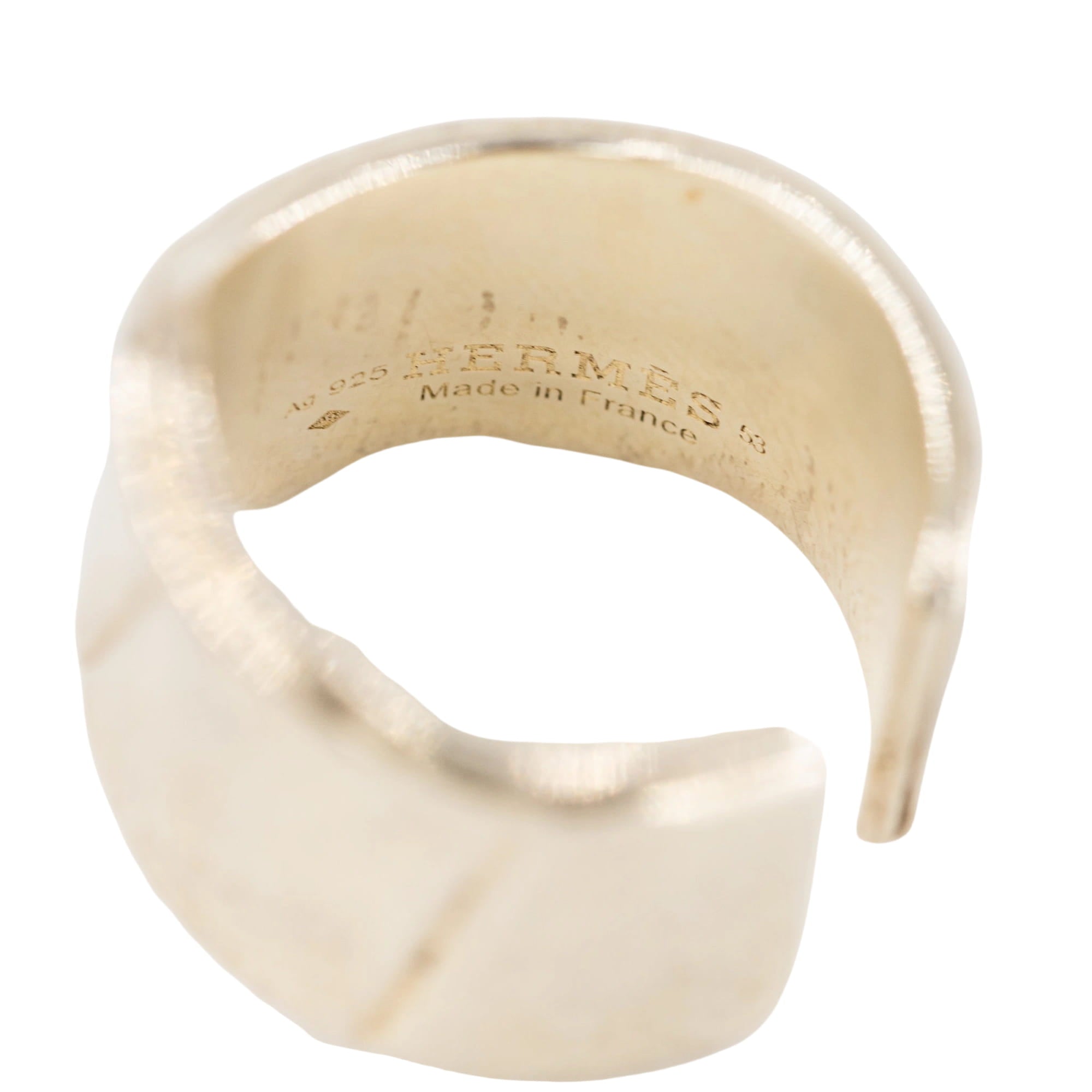HERMÈS "Niloticus Éclat" Silver Ring