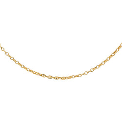 Yellow Gold Coffee Bean Link Necklace
