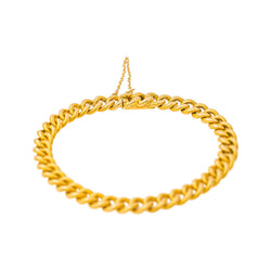 Yellow Gold Curb Chain Bracelet