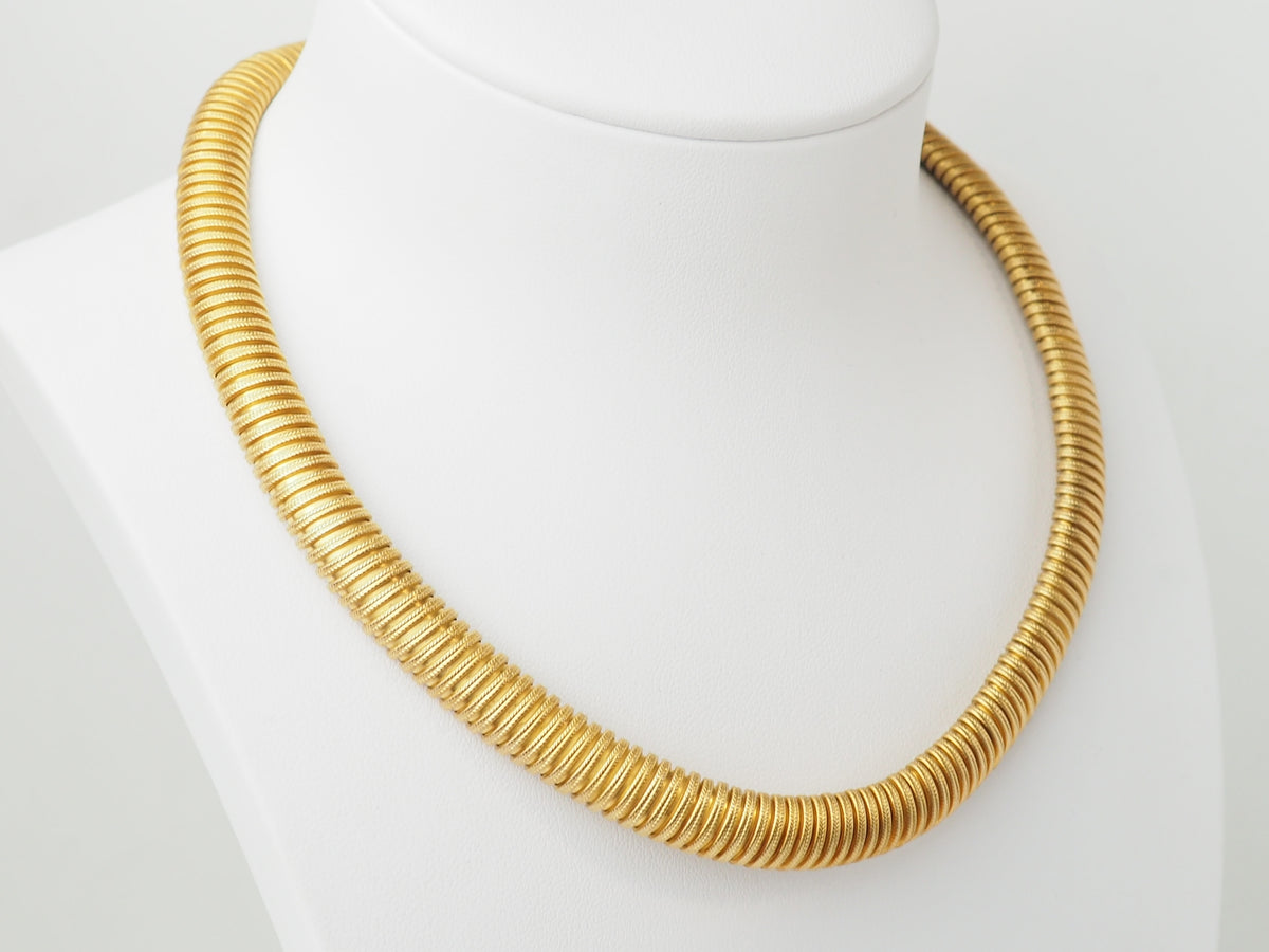 Yellow Gold Tubogas Necklace