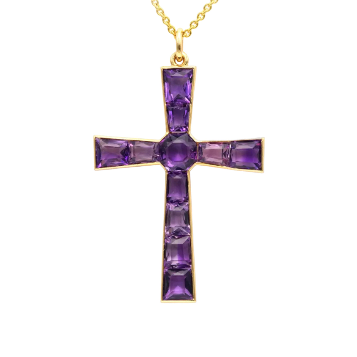 Yellow Gold and Amethyst Pendant