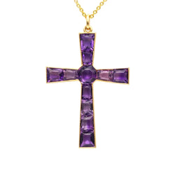 Yellow Gold and Amethyst Pendant