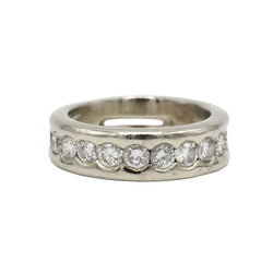 White Gold and Diamond Band Ring
