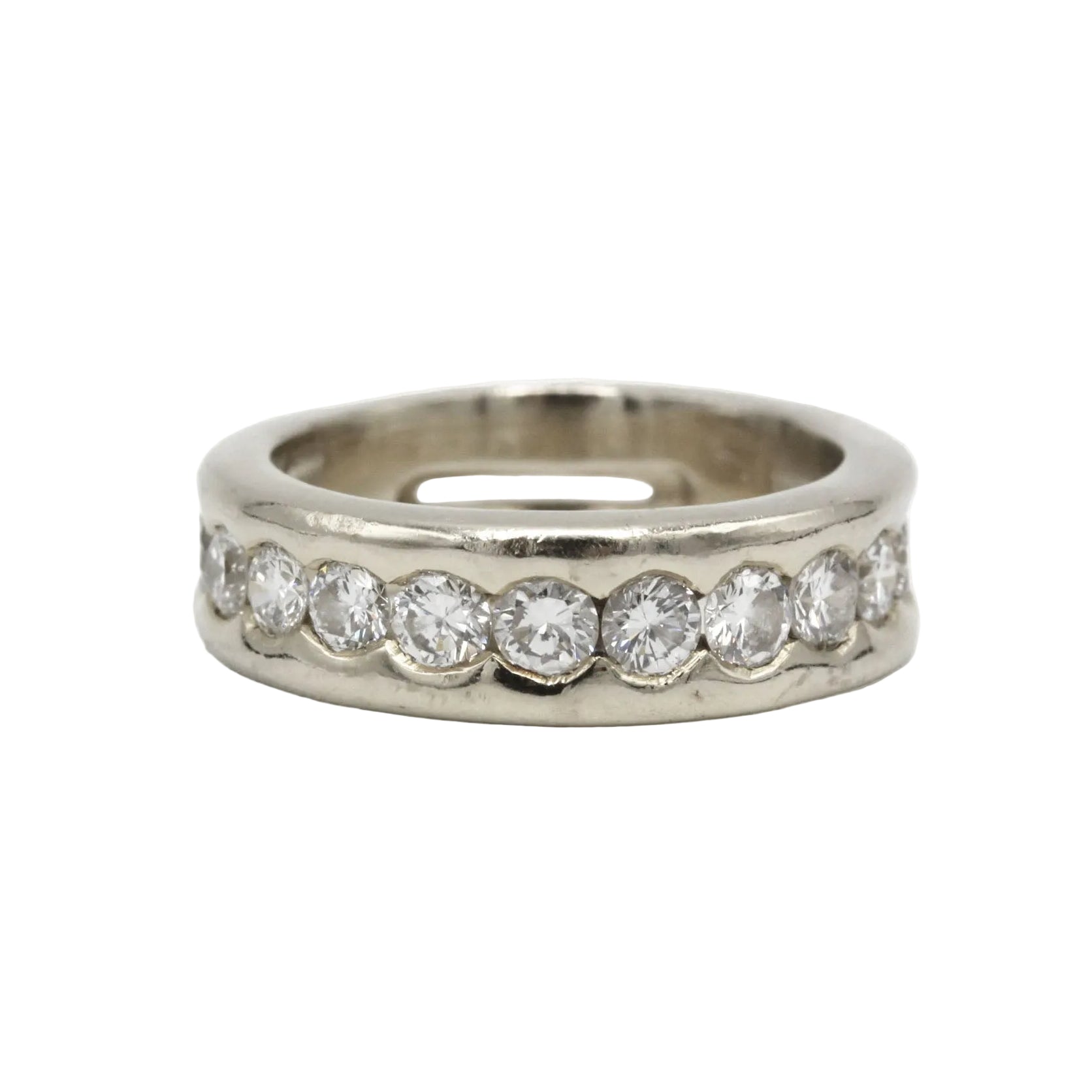 White Gold and Diamond Band Ring