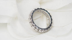 Alliance américaine ancienne en or blanc et diamants - Castafiore