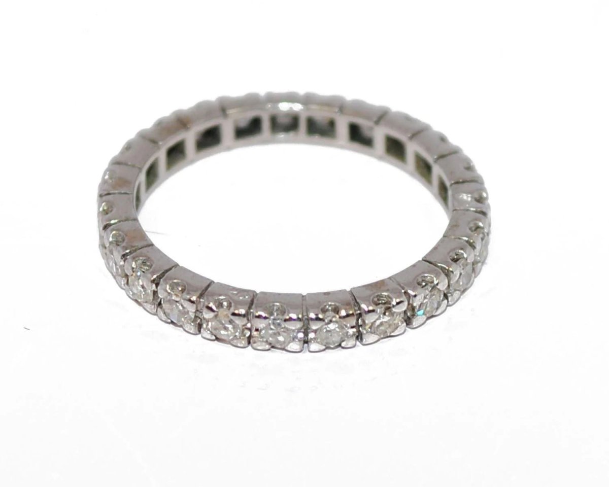 Alliance américaine diamant en or gris - Castafiore