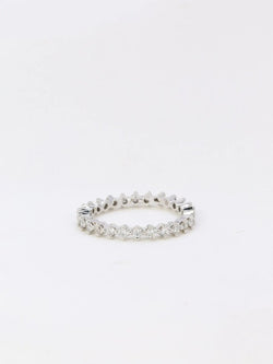 Alliance américaine en or blanc et diamants 0,5 ct - Castafiore