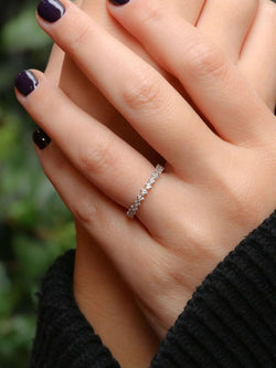 Alliance américaine en or blanc et diamants 0,5 ct - Castafiore