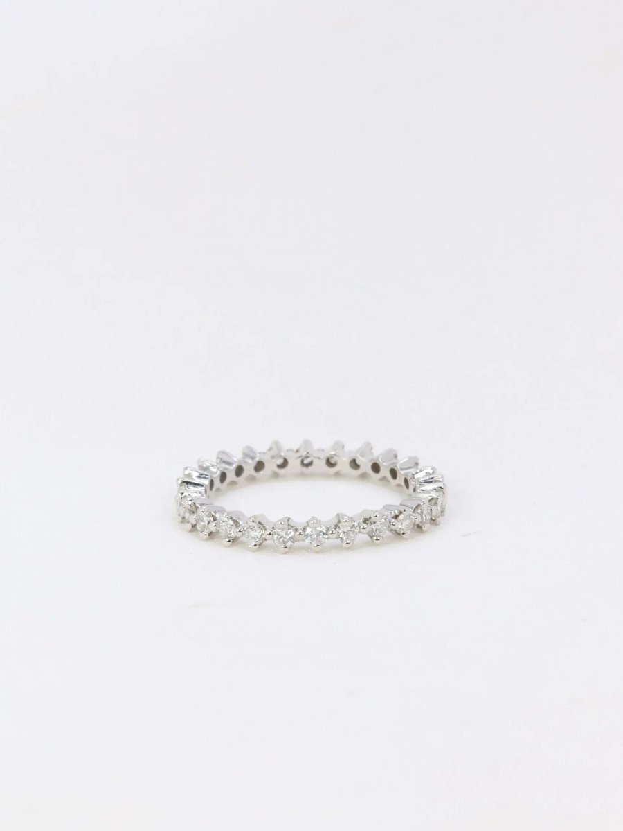 Alliance américaine en or blanc et diamants 0,5 ct - Castafiore