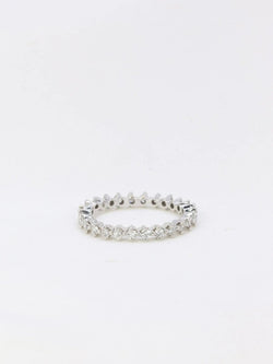 Alliance américaine en or blanc et diamants 0,5 ct - Castafiore