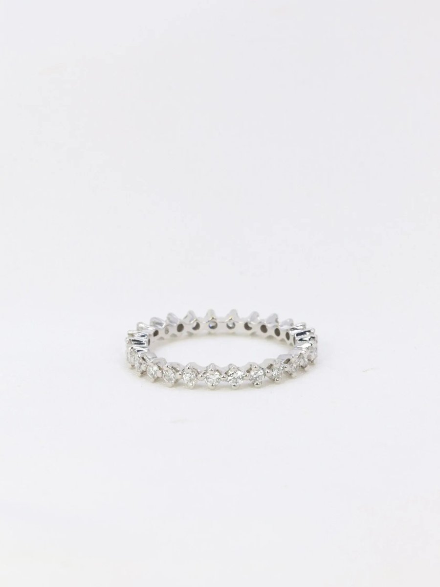 Alliance américaine en or blanc et diamants 0,5 ct - Castafiore