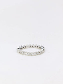 Alliance américaine en or blanc et diamants 0,5 ct - Castafiore