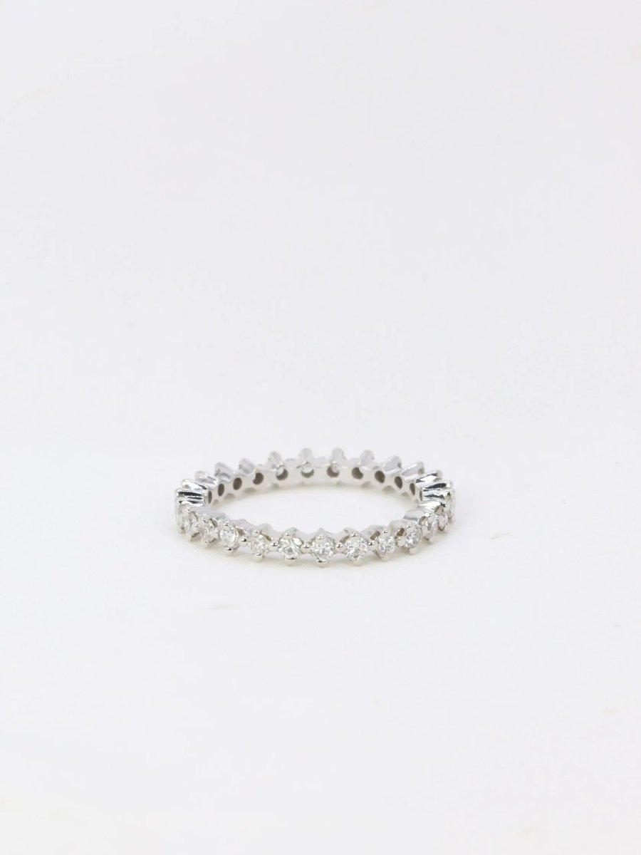 Alliance américaine en or blanc et diamants 0,5 ct - Castafiore