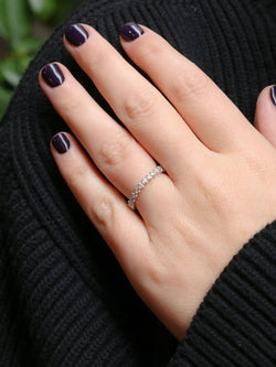 Alliance américaine en or blanc et diamants 0,5 ct - Castafiore